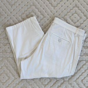 Lee Sinfully Soft White Adjustable Capri Pants size 16W